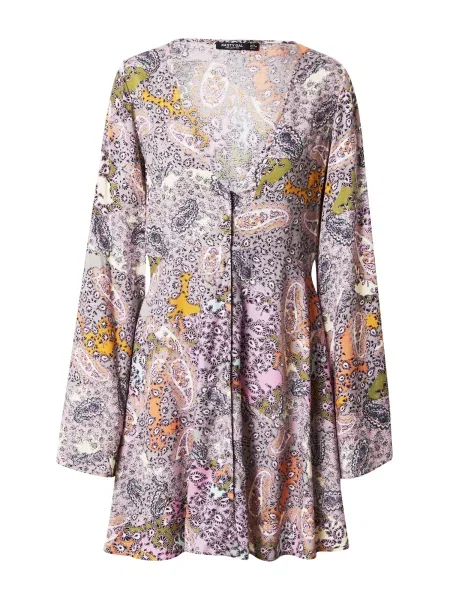 Nasty Gal Rochie oliv / mov liliachiu / negru alb