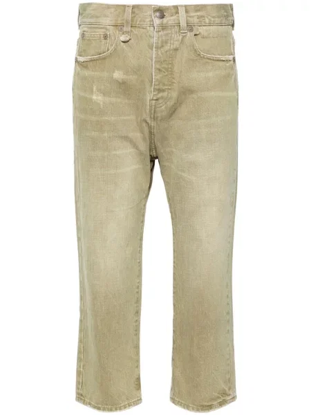 Cropp blugi R13 cu talie joasă verde