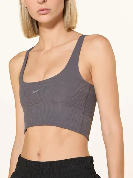 Nike Sportovní Podprsenka Zenvy černošedá