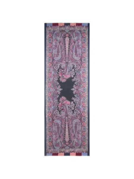 Fular Etro cu model floral violet