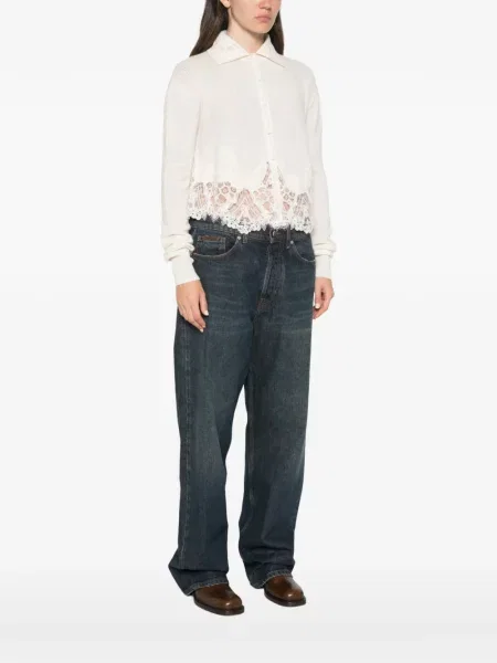 Cardigan Ermanno Scervino din dantelă alb