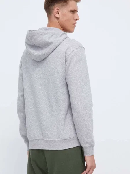 Mikina Reebok Classic s kapucí s aplikací šedá