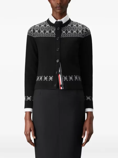 Cardigan Thom Browne din cașmir negru