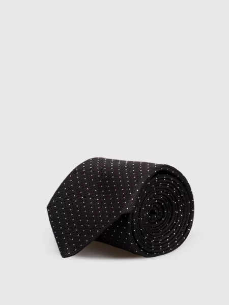 Шелковый галстук Canali черный