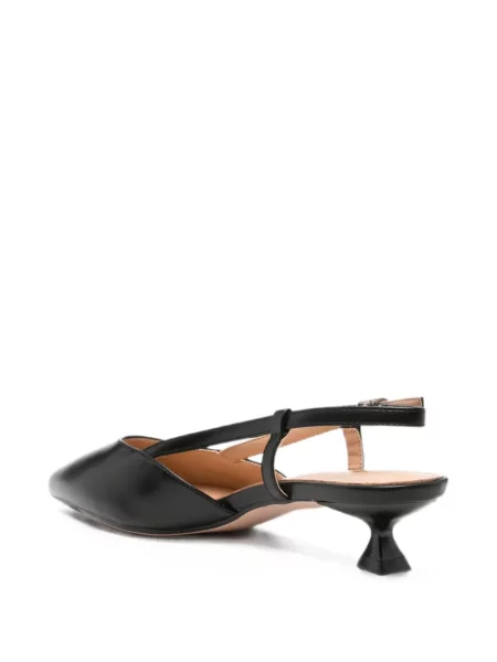 Pantofi cu toc Keys slingback negru