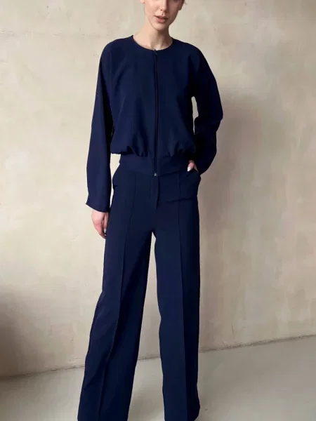 Штани повсякденні LadyLike бавовна/поліестер синій