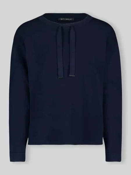 Sweter z wiązanym detalem ze sznurka Betty Barclay granatowy