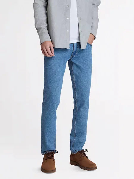 Завужені джинси Timberland Sandown Denim Slim бавовна/ліоцел синій