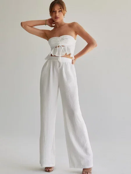 Gepur Штани палаццо Білий