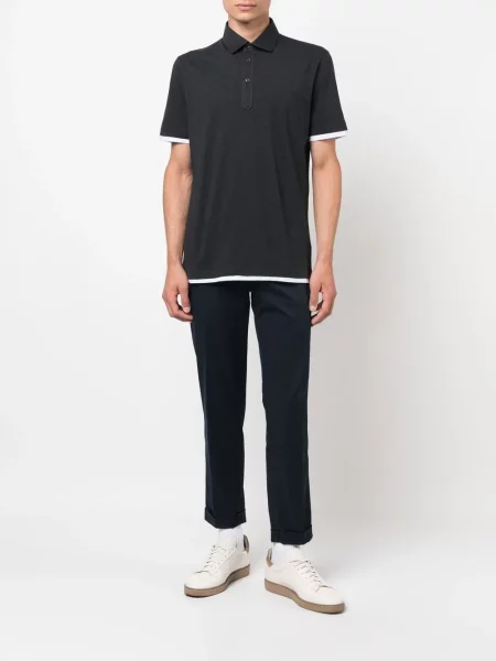 Tricou polo Brunello Cucinelli negru