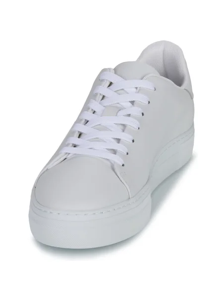 Pantofi Selected din piele chunky alb