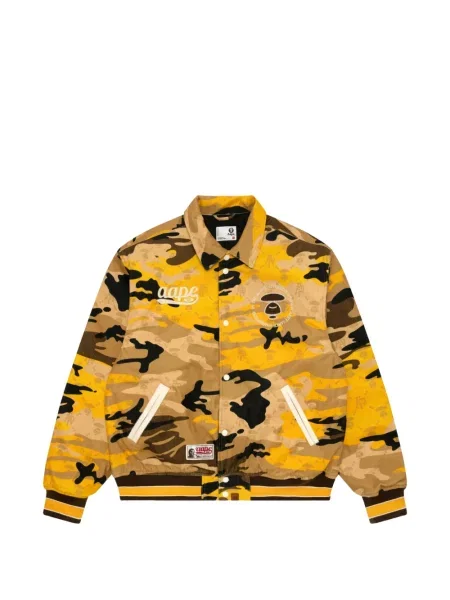 Geacă bomber Aape By A Bathing Ape cu imagine cu model camuflaj galben