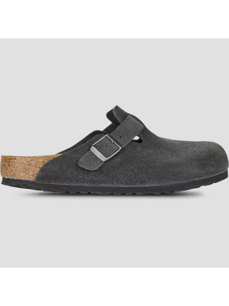 Sneakers Birkenstock Boston Suede Leather Charcoal EUR 46 sivá