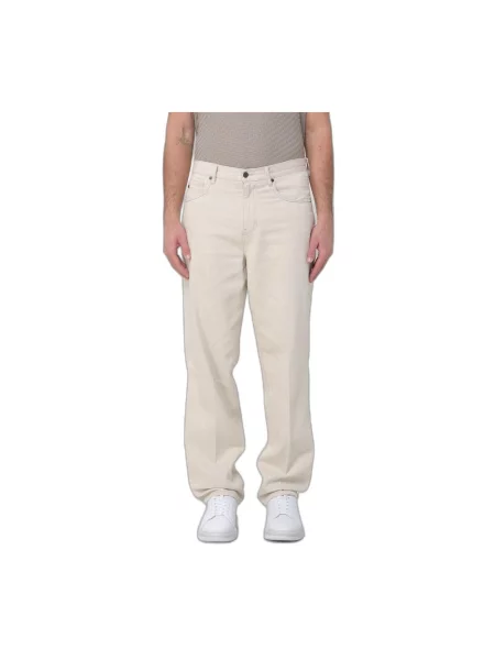 Jeansy Emporio Armani beżowe