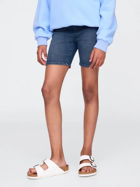Pantaloni scurți din denim copii Gap albastru