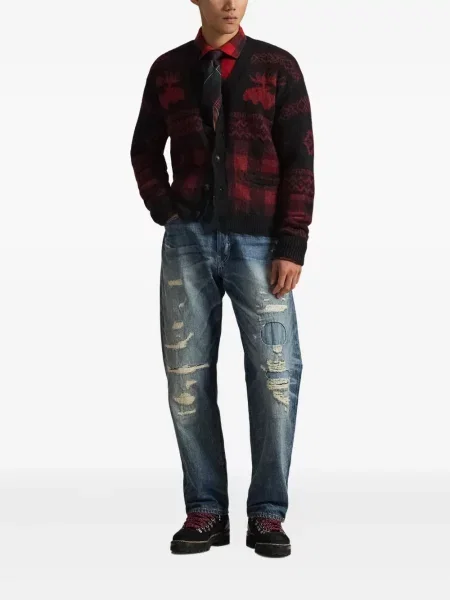 Briaunotas pusiau užtrauktukas zomšinės bokseriai Polo Ralph Lauren balta