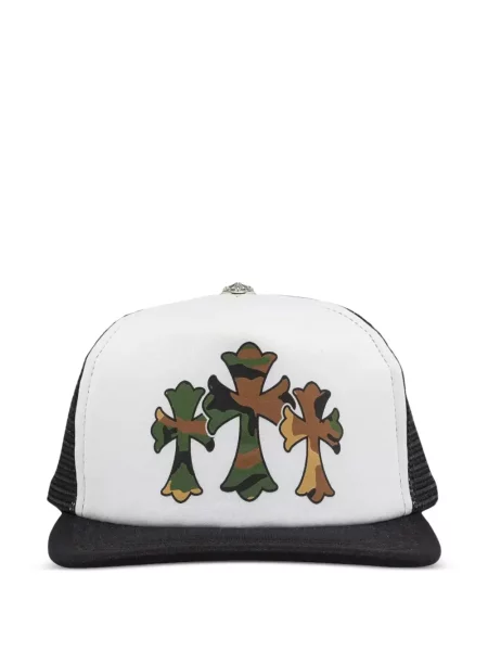 Čepice Chrome Hearts se srdcovým vzorem bílý