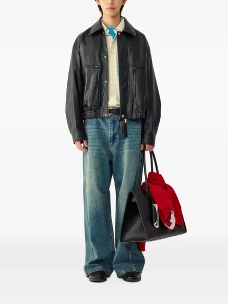 Geanta de piele Tomboy negru