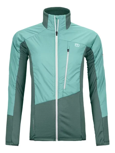 Jeździć na nartach kurtka narciarska Ortovox z nadrukiem zielona