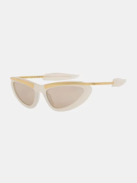Bottega Veneta ochelari de soare cat eye pentru femei alb