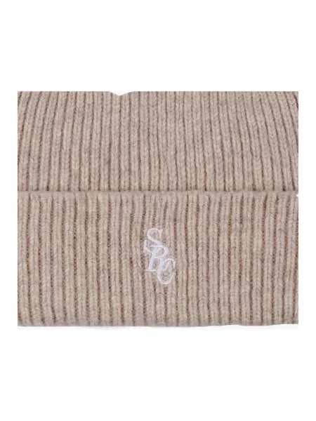 Sporty & Rich czapka wełniana SRC Cashmere beżowa