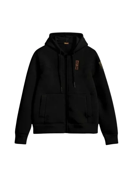 Bluza z kapturem Blauer polarowa z kapturem czarna