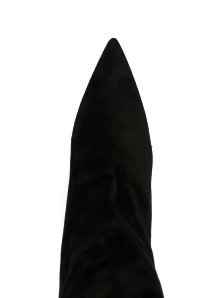Botine Khaite din piele de căprioară negru