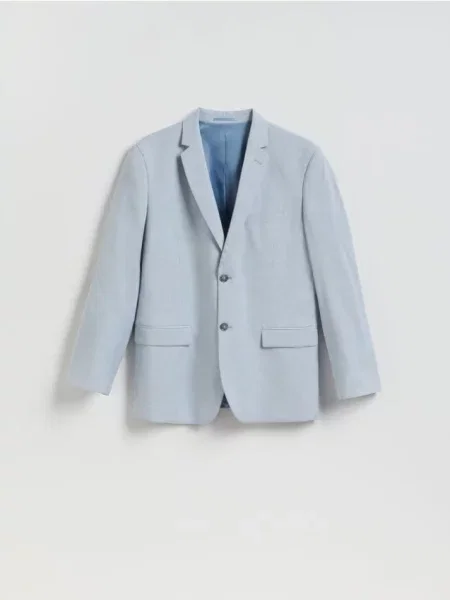 Reserved Marynarka slim fit z wiskozą jasnoniebieski