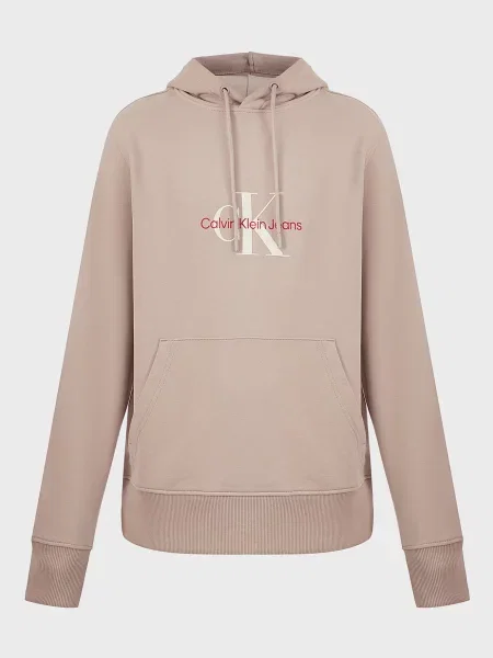 Худі Calvin Klein Jeans з потертостями бежеве
