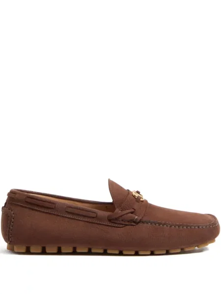 Pantofi loafer Valentino Garavani din piele de căprioară maro