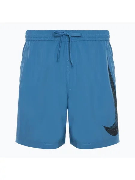 Férfi rövidnadrág Nike Form Swoosh Dri-Fit 7" aegean storm/black. Méret: S fekete