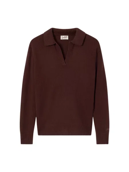 Sweter Saint Barth wełniany brązowy
