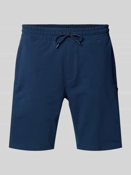 Szorty z elastycznym pasem i tunelem Guess Activewear granatowe