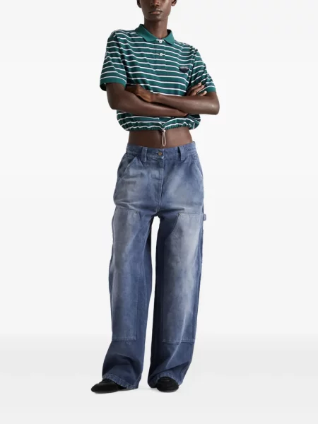 Pantaloni cargo Prada din canvas albastru