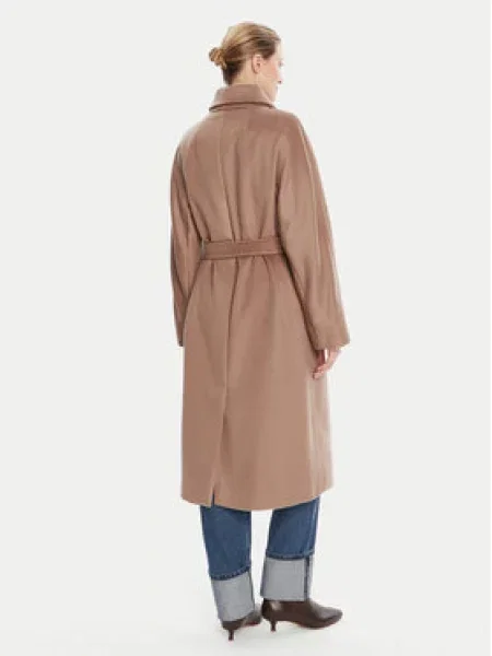 Weekend Max Mara Volneni plašč Resina rjava