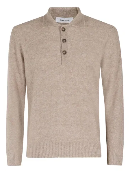 Gulerat tricou polo Gran Sasso maro