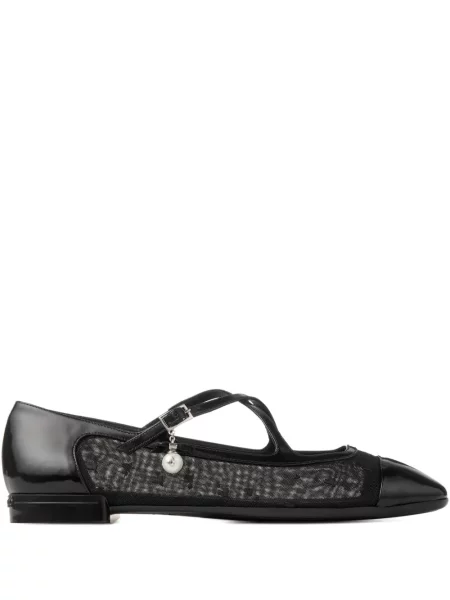 Мрежести балеринки Jimmy Choo черно