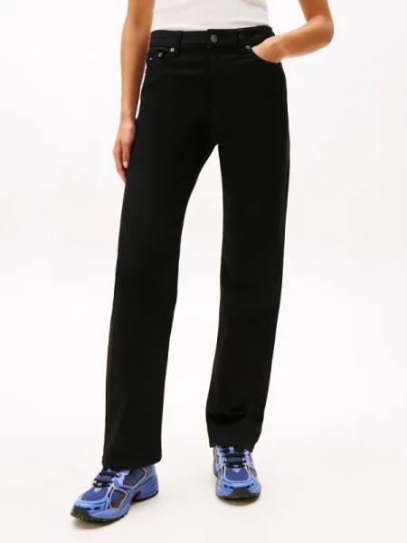 Tommy Jeans Blugi KIRA | Straight fit | mid waist negru