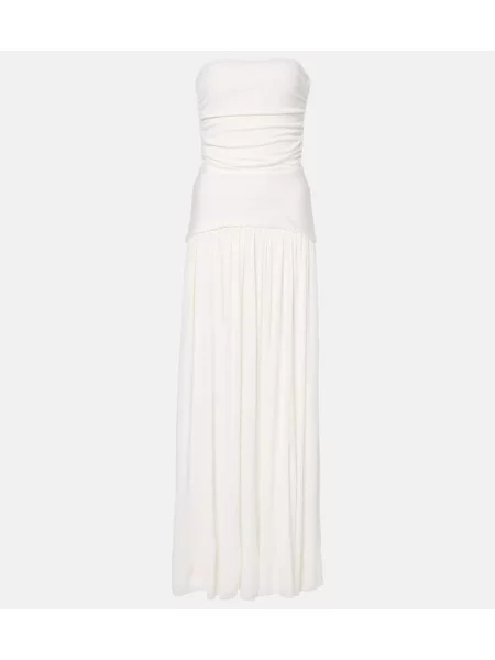 Rochie Staud din jerseu de costum alb
