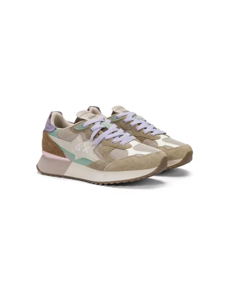 Sneakersy Sun68 skórzane beżowe