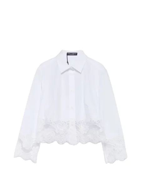 Decupat cămașă Dolce & Gabbana din dantelă alb