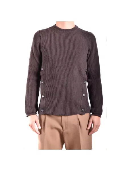 Sweter Moschino wełniany brązowy