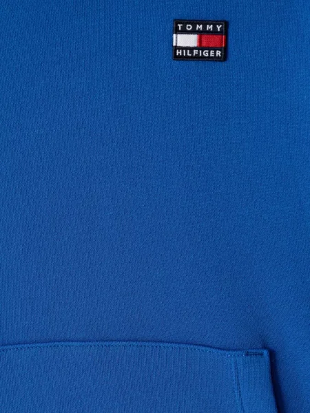 Суичър с качулка Tommy Hilfiger синьо
