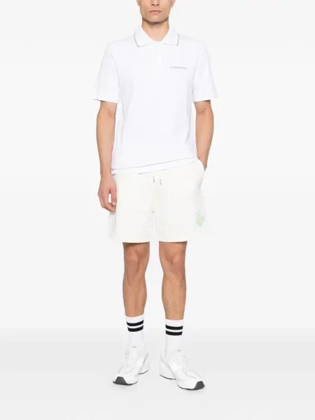 Polo Casablanca cu broderie alb