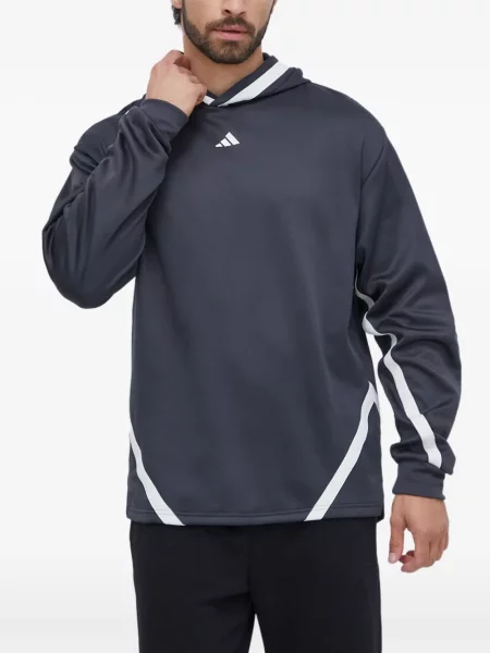 Pantaloni scurți Adidas alergare cu decolteu rotund plasă negru
