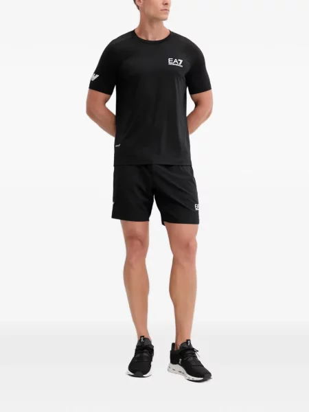 Μπλούζα Ea7 Emporio Armani με αυτόγραφο μαύρο