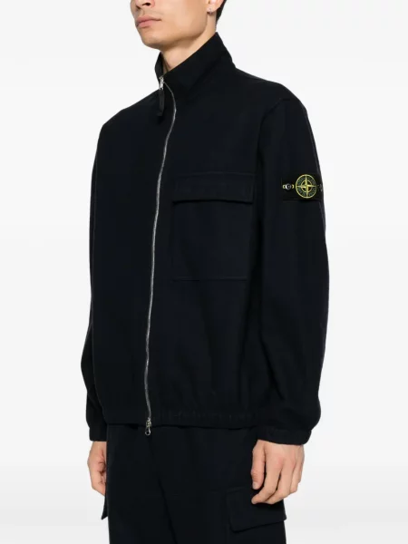 Geacă Stone Island cu strasuri albastru