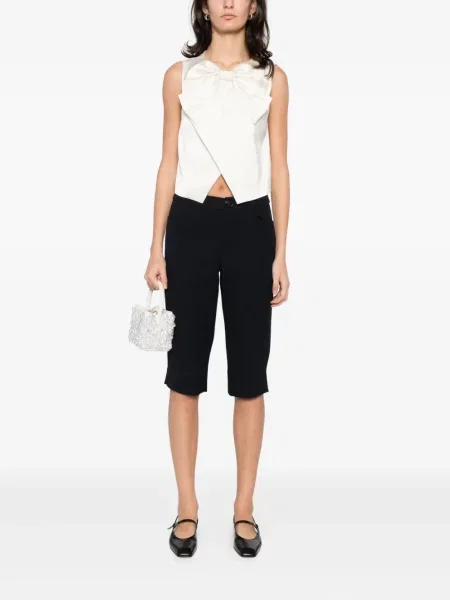 Top Sandro cu funde din satin