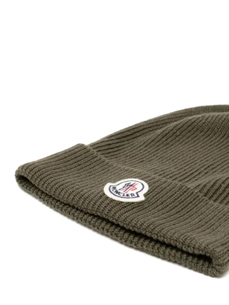 Briaunotas kepurė Moncler žalia