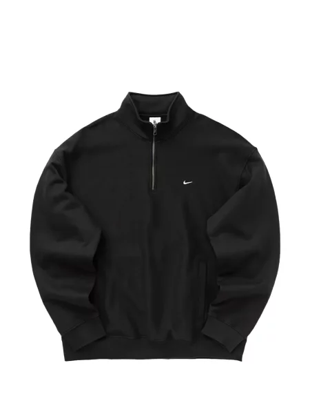 Patentni zatvarač na pola grafički majica Nike s printom crna